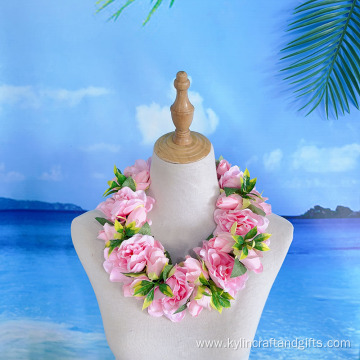 Handmade Rose&gardenia Flower Short Leis